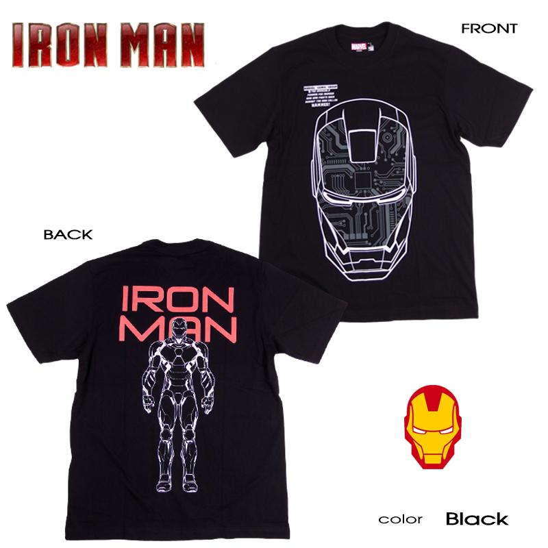 アイアンマン マーベル Ｔシャツ メンズ 半袖 レディース プリント キャラクター トニー スターク MARVEL アベンジャーズ アメコミ tシャツ グッズ ブラック | MARVEL | 10