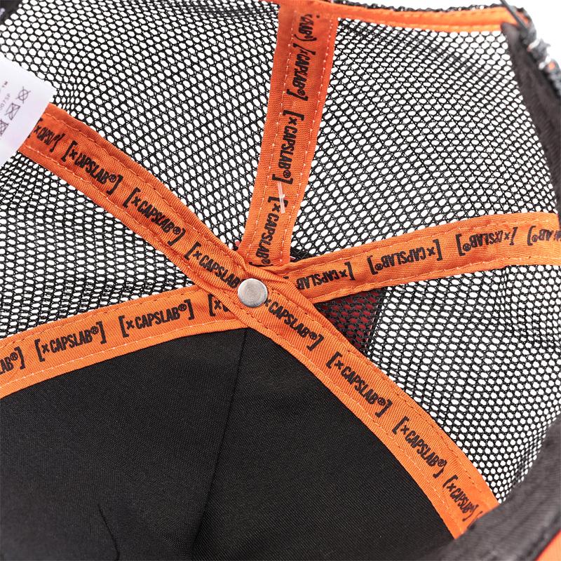 バッグスバニー メッシュキャップ メンズ CAP レディース  帽子 ルーニーテューンズ LOONY TUNES キャラクター グッズ ベースボールキャップ ワッペン刺繍 黒 | ブランド登録なし | 04