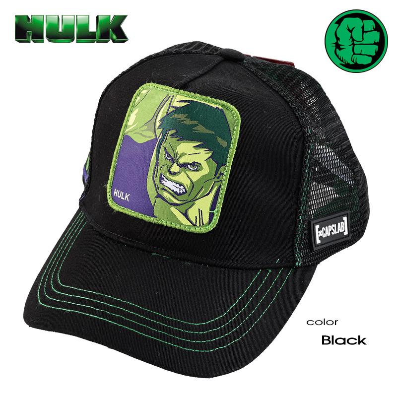 ハルク メッシュキャップ メンズ CAP レディース  帽子 マーベル MARVEL キャラクター グッズ ベースボールキャップ ヴェノム スパイダーマン ワッペン刺繍 黒 | MARVEL