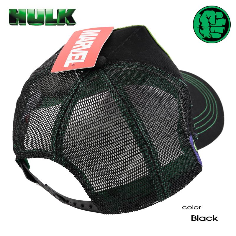 ハルク メッシュキャップ メンズ CAP レディース  帽子 マーベル MARVEL キャラクター グッズ ベースボールキャップ ヴェノム スパイダーマン ワッペン刺繍 黒 | MARVEL | 02
