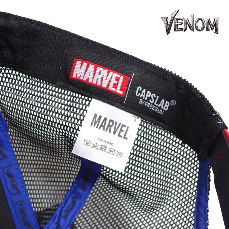 ヴェノム メッシュキャップ VENOM メンズ CAP レディース  帽子 マーベル MARVEL キャラクター グッズ ベースボールキャップ スパイダーマン ワッペン刺繍 黒 | MARVEL | 08