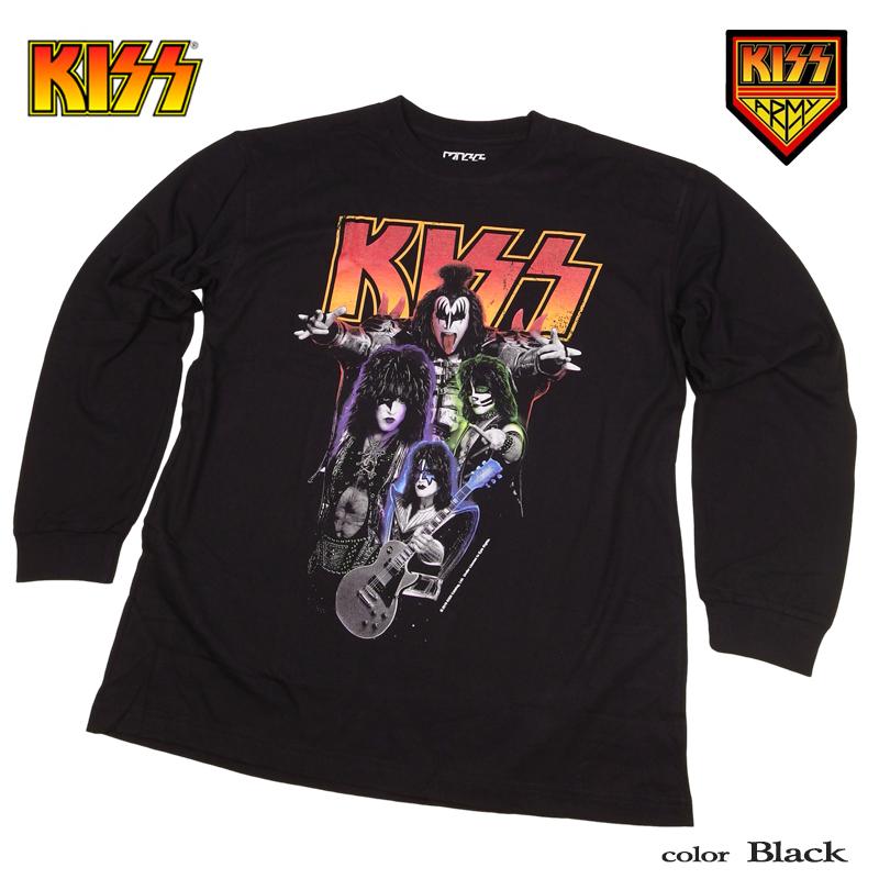 KISS ロンT kiss 長袖Tシャツ メンズ バンドT キッス レディース リブ