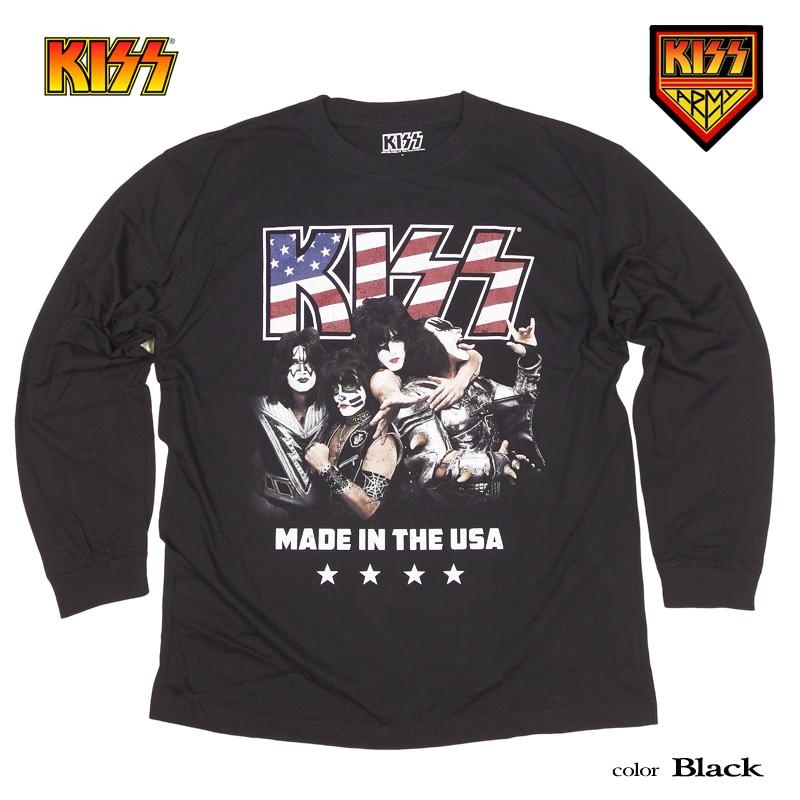 KISS ロンT kiss 長袖Tシャツ メンズ バンドT キッス レディース リブ