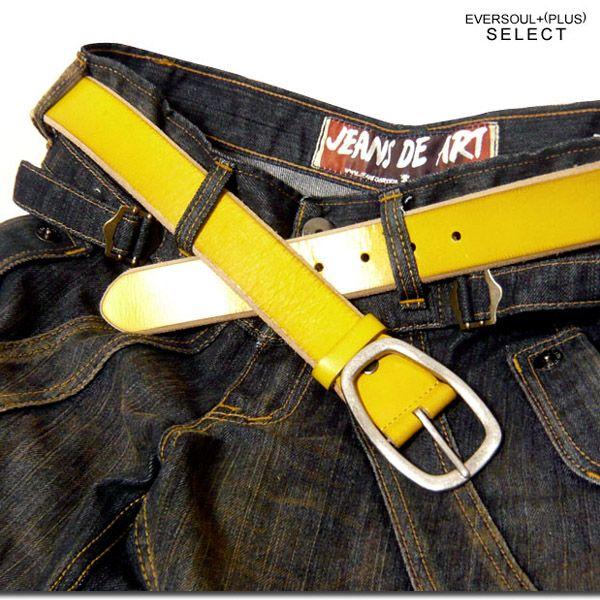 ベルト メンズ 本革 カラー レザー シンプル 牛革 メンズベルト 革 ピンク ベージュ ビジネス カジュアル |  | 04