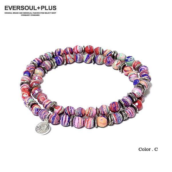 ラップブレス ブレスレット メンズ ラップブレスレット 人工石 パワーストーン おしゃれ シルバー アクセサリー 夏 |  | 02