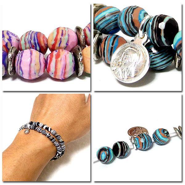 ラップブレス ブレスレット メンズ ラップブレスレット 人工石 パワーストーン おしゃれ シルバー アクセサリー 夏 |  | 05