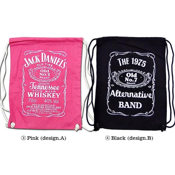 ナップサック リュックサック バッグ かばん プリント ブラック