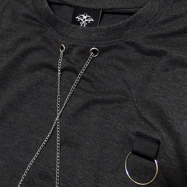 Ｔシャツ メンズ 半袖 チェーン リング パンク ホワイト 白 ビジュアル系 衣装 韓国 ファッション | ブランド登録なし | 10