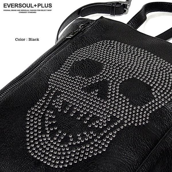 トートバッグ スカル メンズ スタッズ 2WAY ショルダーバッグ 斜めがけ