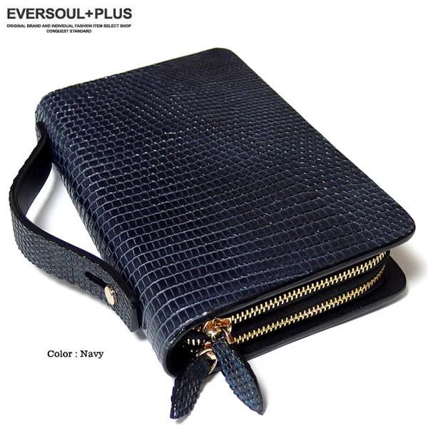 セカンドバッグ 本革 メンズ リザード トカゲ 牛革 レザー 財布 ウォレット おしゃれ ラウンドファスナー 革 小銭入れ スマホ |  | 03