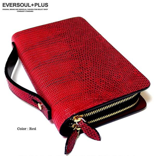 セカンドバッグ 本革 メンズ リザード トカゲ 牛革 レザー 財布 ウォレット おしゃれ ラウンドファスナー 革 小銭入れ スマホ |  | 04