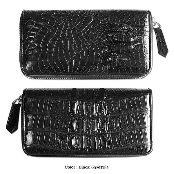 クロコダイル 財布 長財布 レザー ワニ革 本革 爪 ラウンド クロコダイル 財布 長財布 レザー ワニ革 本革 爪 ラウンド