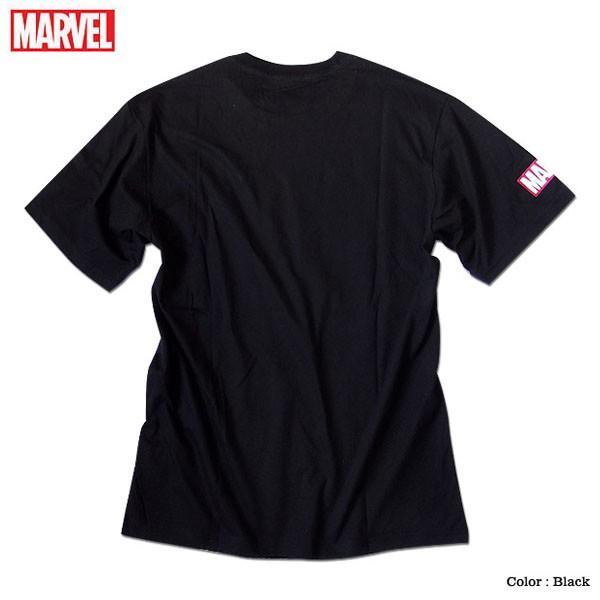 マーベル Ｔシャツ 半袖 スパイダーマン プリント キャラクター MARVEL アメコミ tシャツ グッズ メンズ キャラクター 黒 ブラック アベンジャーズ | MARVEL | 02