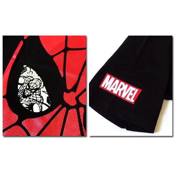 マーベル Ｔシャツ 半袖 スパイダーマン プリント キャラクター MARVEL アメコミ tシャツ グッズ メンズ キャラクター 黒 ブラック アベンジャーズ | MARVEL | 05