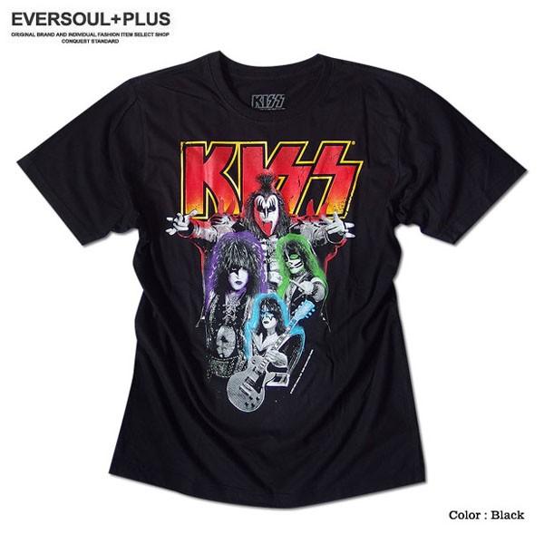 KISS キッス ＴシャツバンドT フォト メンズ バンT レディース ロック メンバー グッズ ロゴ 夏フェス 半袖 | 