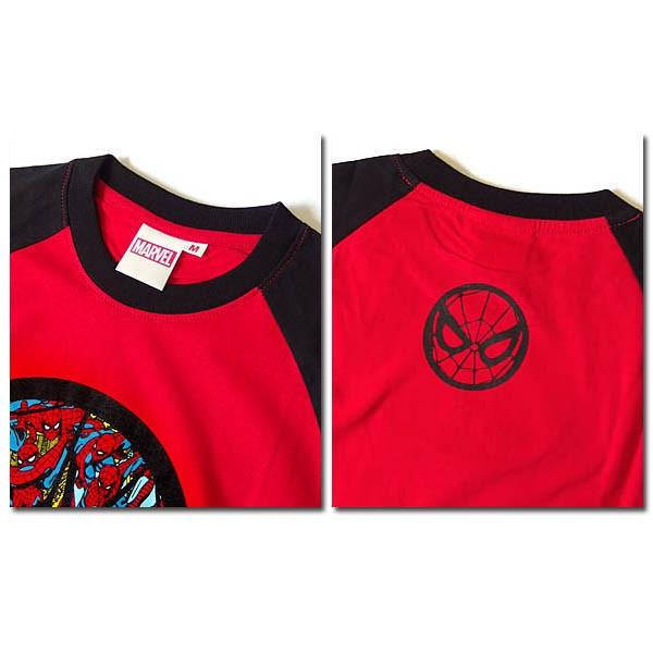 MARVEL スパイダーマン マーベル Tシャツ メンズ ラグラン ロン MARVEL スパイダーマン マーベル Tシャツ メンズ ラグラン ロン