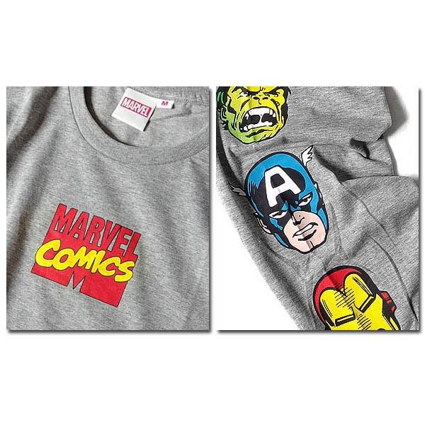 MARVEL マーベル Tシャツ ロンT 袖 プリント ロゴ