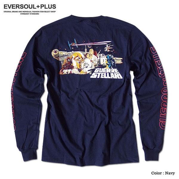 STARWARS スターウォーズ Tシャツ メンズ ロンT 長袖 ネイビー STARWARS スターウォーズ Tシャツ メンズ ロンT 長袖 ネイビー