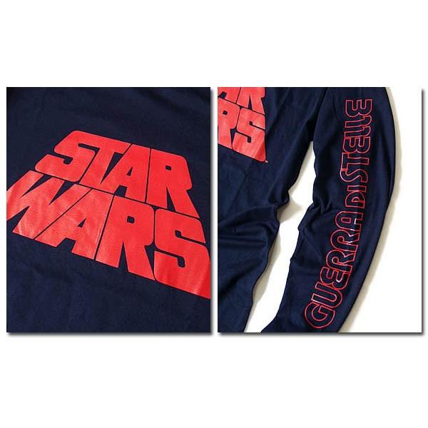 STARWARS スターウォーズ Tシャツ メンズ ロンT 長袖 ネイビー ダースベイダー ダースベーダー グッズ 袖 ロゴ プリント｜eversoul｜07