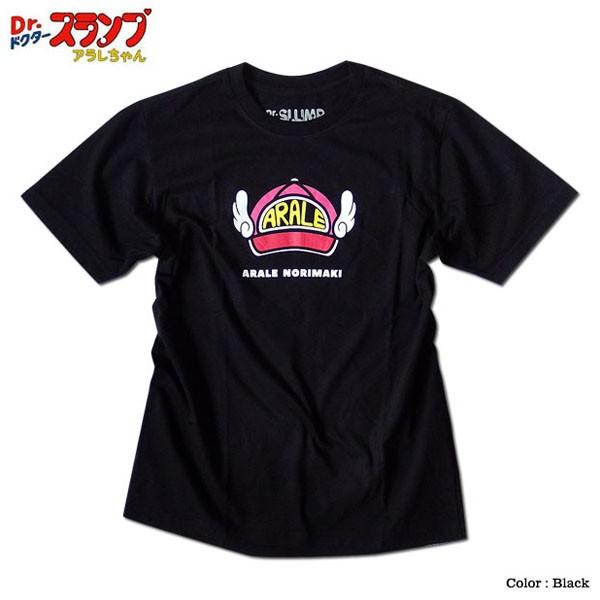 ドクタースランプ アラレちゃん Ｔシャツ メンズ プリント アニメ 半袖 ブラック 黒 キャラクター 可愛い 原宿系 OTAKU あられちゃん | 