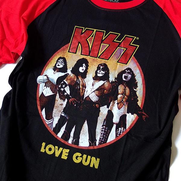 KISS キッス Tシャツ メンズ バンド ロック ラグランスリーブ グッズ