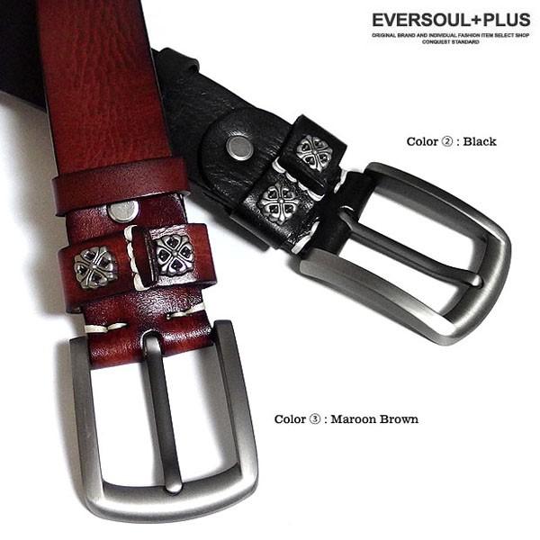 EVERSOUL ベルト 本革 レザー メンズ 革 メンズベルト ボタン おしゃれ ビター系 カジュアル ブラック 黒 ブラウン |  | 09