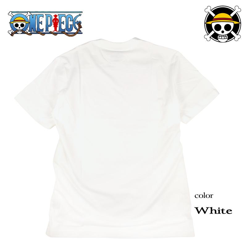 ワンピース Tシャツ 白 ONE PIECE Tシャツ ワンピース 半袖 ルフィ サンジ ゾロ ナミ