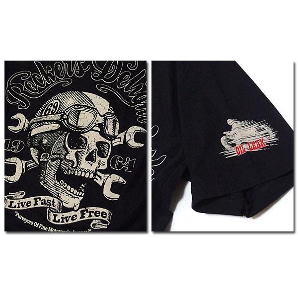 Tシャツ メンズ スカル バイカー ロゴ プリント 半袖 ビンテージ