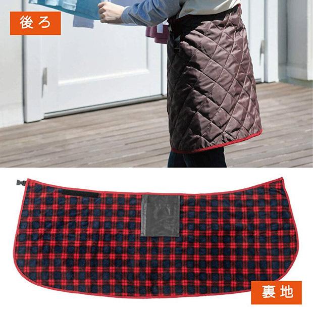 巻きスカート 防寒 裏フリース キルティング スカート ラップスカート
