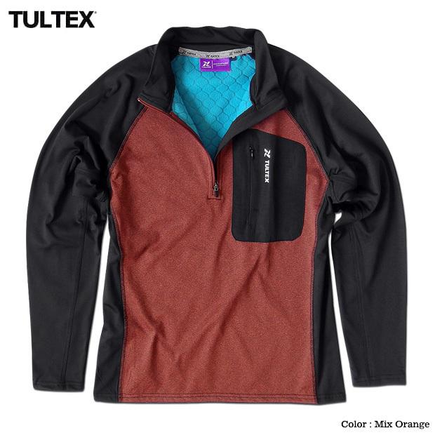 TULTEX（タルテックス） ハーフジップ ロンT フリース裏地 ハイネック