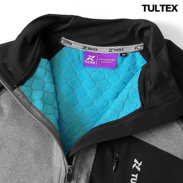 TULTEX（タルテックス） ハーフジップ ロンT フリース裏地 ハイネック