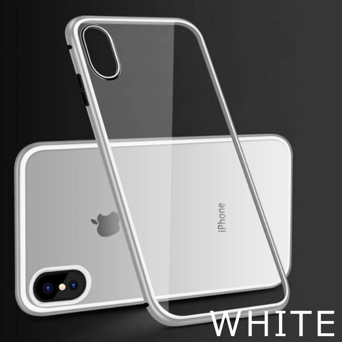 iPhoneケース マグネットバンパー 背面ガラス iPhoneX iPhoneXR