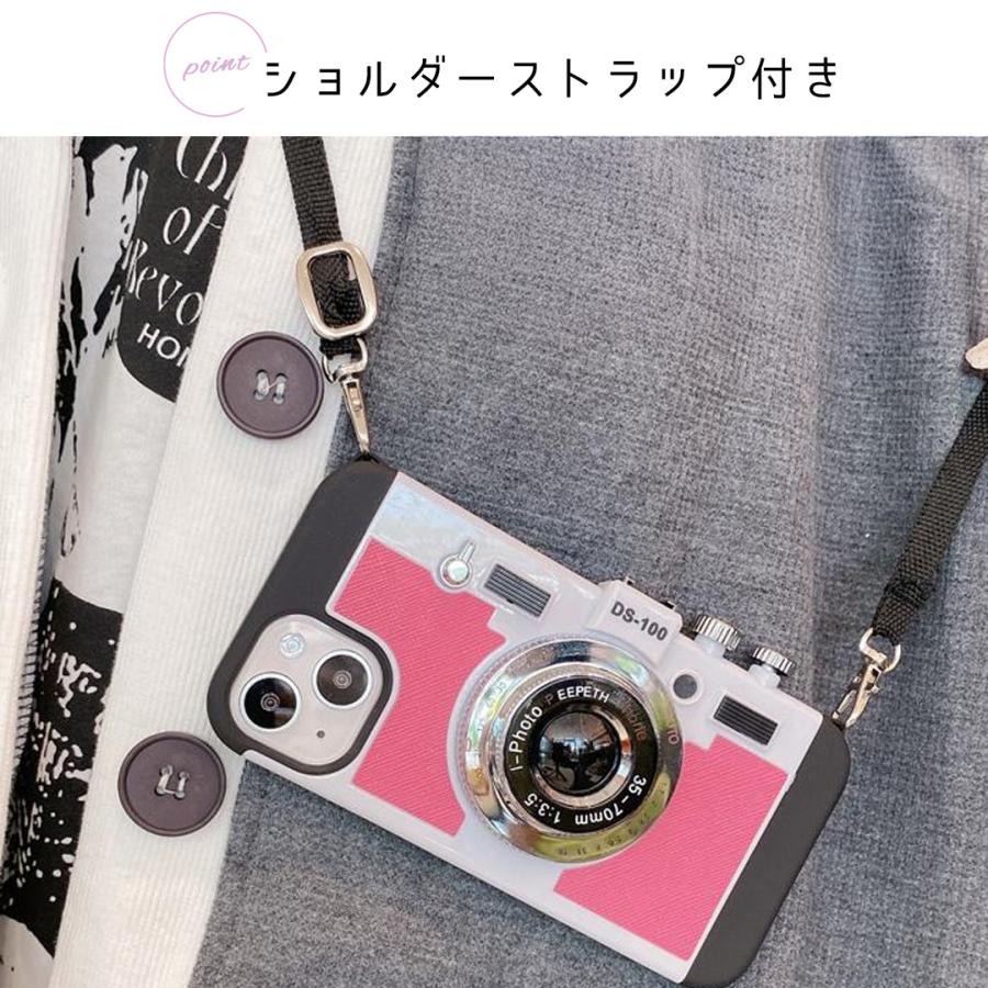 カメラ型 iPhone ケース iPhone17 カメラケース se iPhoneケース iPhone16 iPhone14 iPhoneSE ストラップ付 かわいい 韓国 人気 おすすめ 流行り 女子 |  | 03