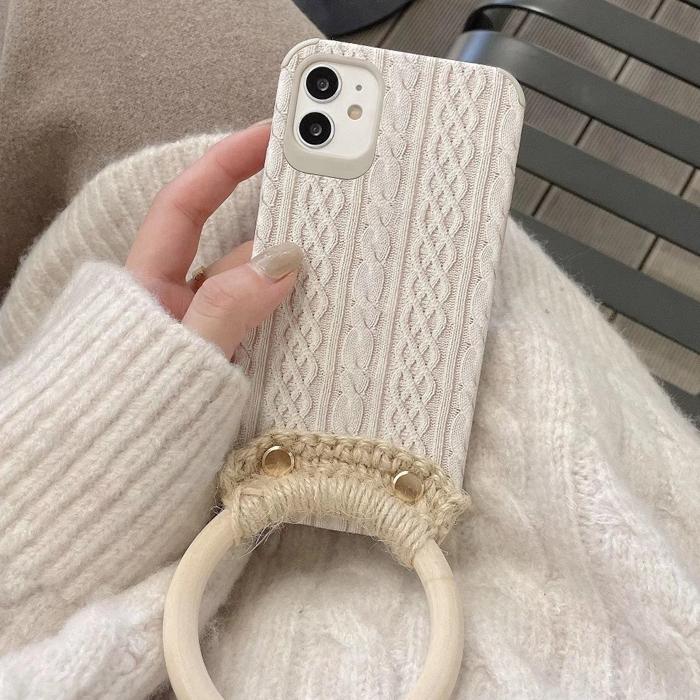 ホワイト 編み込みデザイン iPhoneケース スマホケース シンプル おしゃれ iphoneケース 編み込み iphone15pro