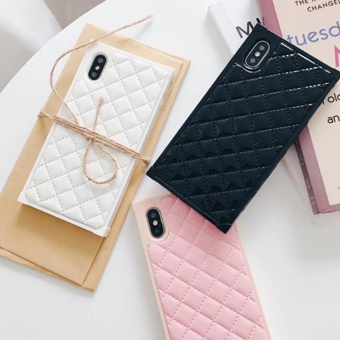 キルティング スマホケース スクエア ケース 2タイプ iPhone