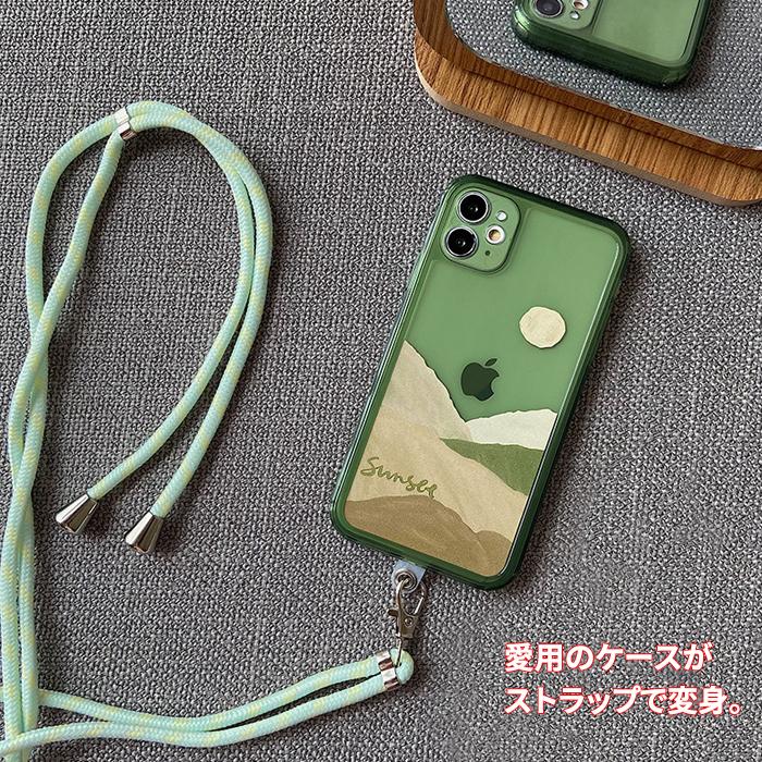 iPhone ストラップホルダー  スマホケース クリア 多機種対応 ショルダー iPhoneケース 携帯ストラップ 肩掛け 首掛け ストラップ |  | 11