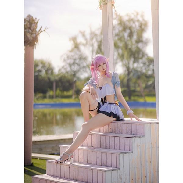 崩壊3rd エリシア 水着 コスプレ衣装 コスプレ ウィッグ 靴 学園祭 イベント ウィッグ 靴 選択可能の画像