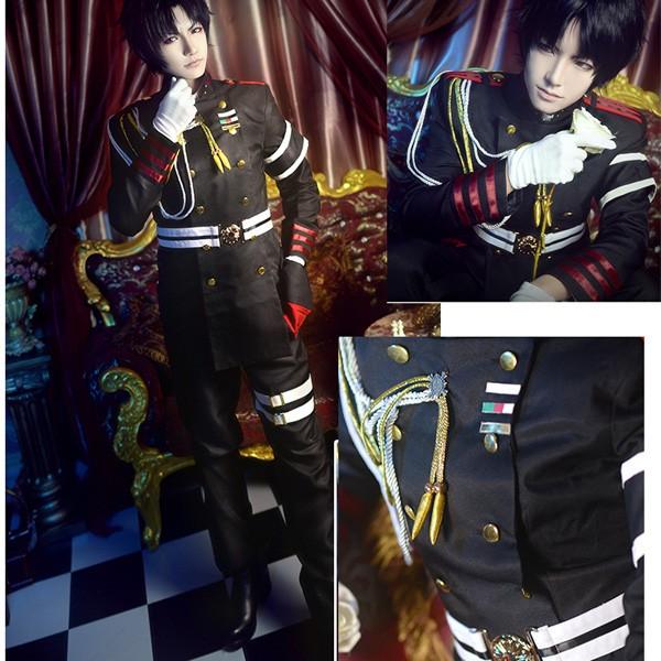一瀬グレン 終わりのセラフ コスプレ衣装 終わりのセラフ コスチューム 一瀬グレン コスプレ 衣装 軍服 制服 ウィッグ 靴 追加可能_3