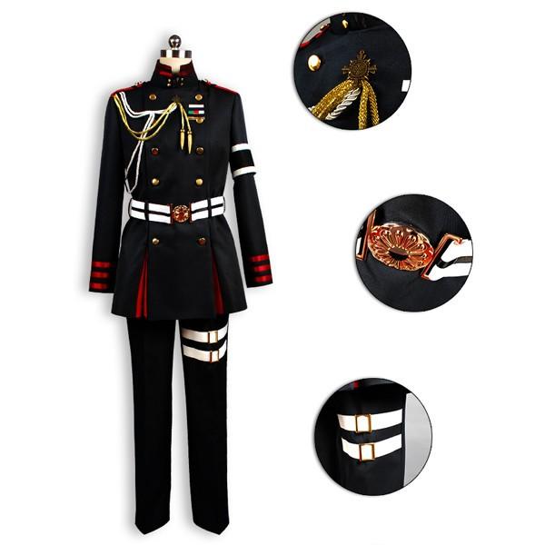一瀬グレン 終わりのセラフ コスプレ衣装 終わりのセラフ コスチューム 一瀬グレン コスプレ 衣装 軍服 制服 ウィッグ 靴 追加可能_4