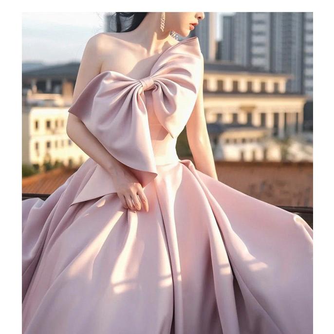 パーティードレス ドレス ロング サテン ドレス  オフショルダー 結婚式 大人 ピアノ 発表会 母親 演奏会 卒業式 披露宴 Aライン スレンダー レース ビーチフォト 花嫁 撮影 パーティードレス ドレス ロング サテン オフショルダー 結婚式 大人