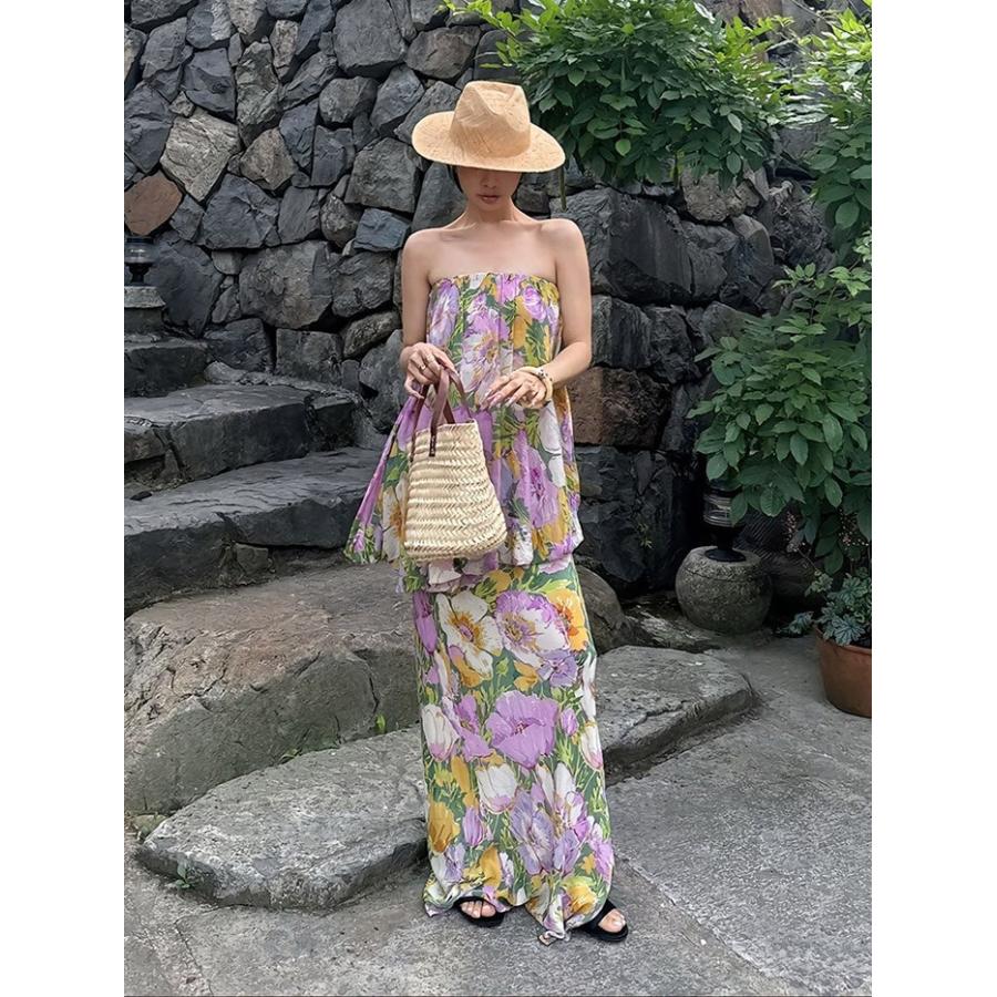 ワンピース 夏 レディース ベアトップワンピース チューブトップ