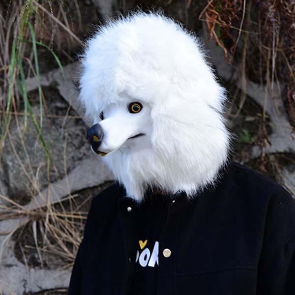 パーティーグッズ マスク コスプレ 犬 トイプードル トイプー ふわふわ