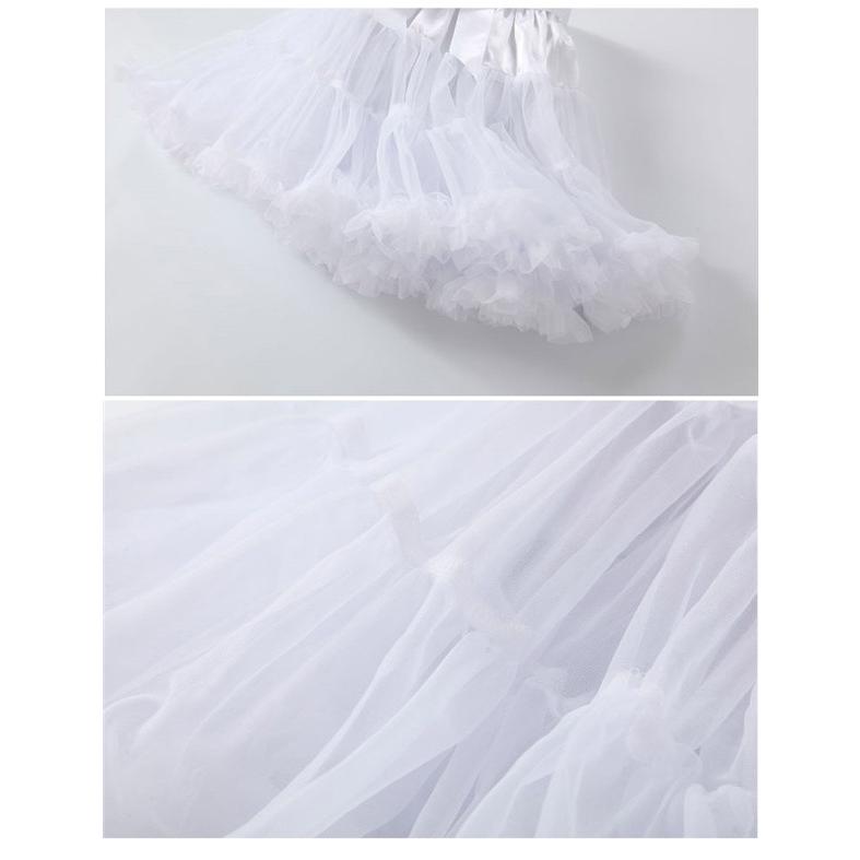 パニエ ペチコート チュチュスカートパニエ フリル ホワイト ロリータ風 フリーサイズ ふんわり綺麗なドレス  Aライン イベント用 文化祭 |  | 04