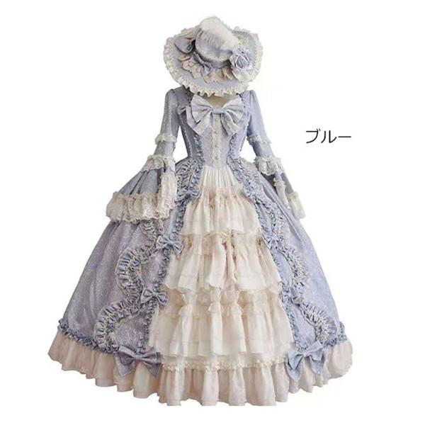 ロリータ ワンピース コスプレ リボン 姫袖 lolita衣装 仮装 衣装