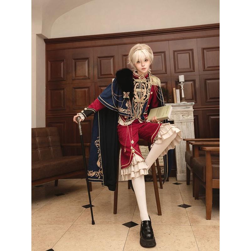 王子風ロリータ 皇子風 少年装 セット 中世ヨーロッパ 長袖 上品 男装