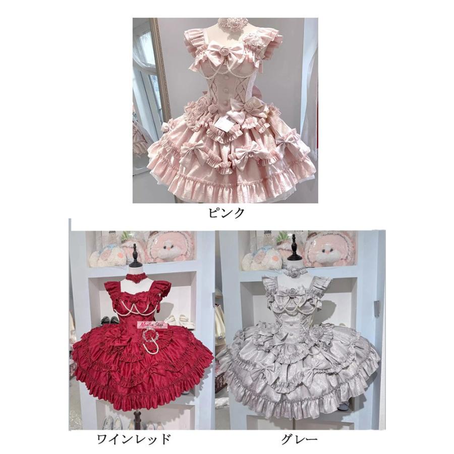 新作 量産型 ワンピース 地雷系 ゆめかわいい ロリータ ドレス ミニ丈