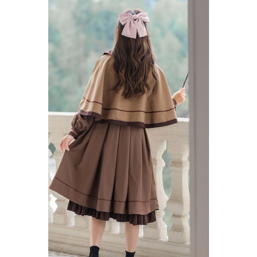 ワンピース レディース ロリータワンピース 春 秋 学生風 シンプル