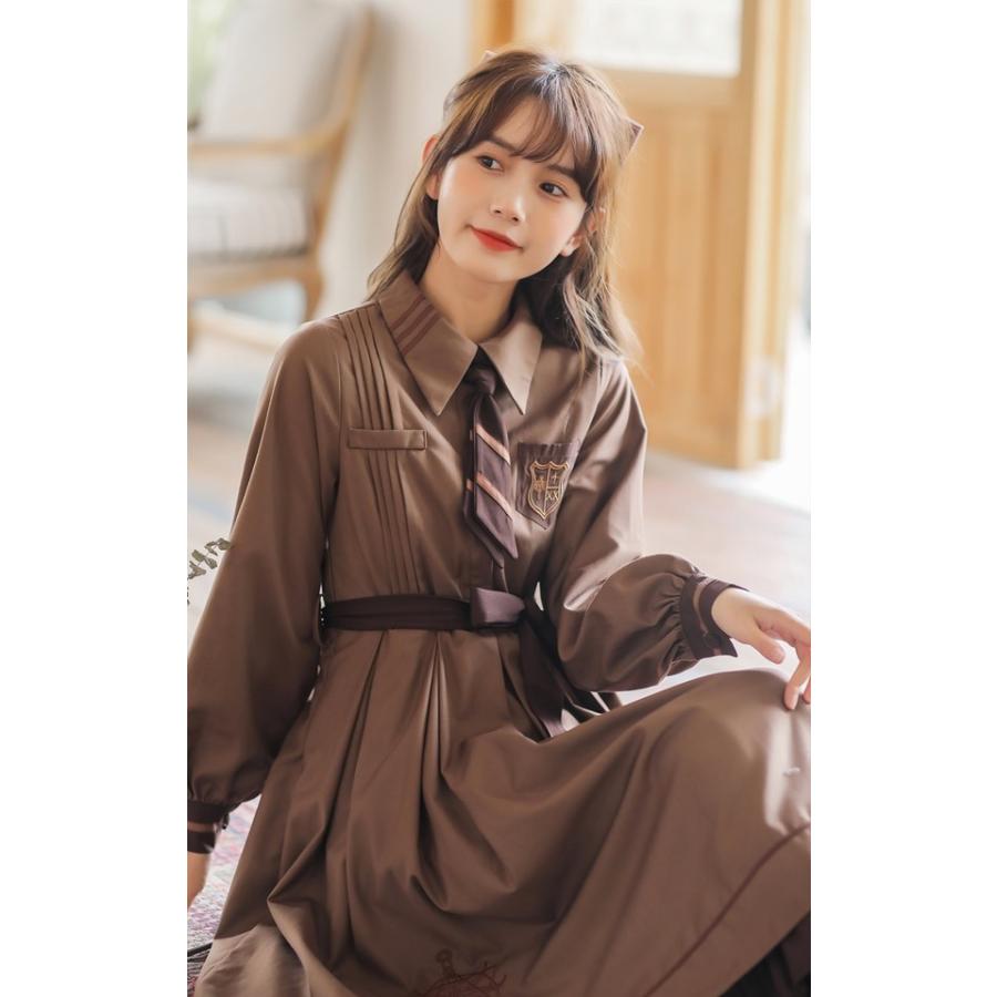 ワンピース レディース ロリータワンピース 春 秋 学生風 シンプル