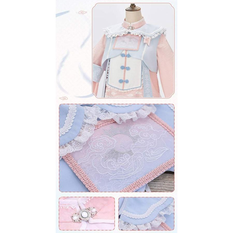 ワンピース ロリータ キョンシー ハロウィン メイド服 ショート丈 中華風 レディース ゴスロリ 制服 Aライン ロリィタファッション フリル_3