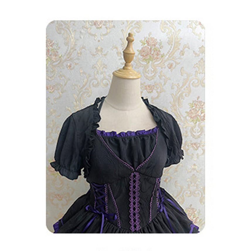 ワンピース ロリータ ハロウィン 魔女風 ウイッチ 魔法使い ショート丈